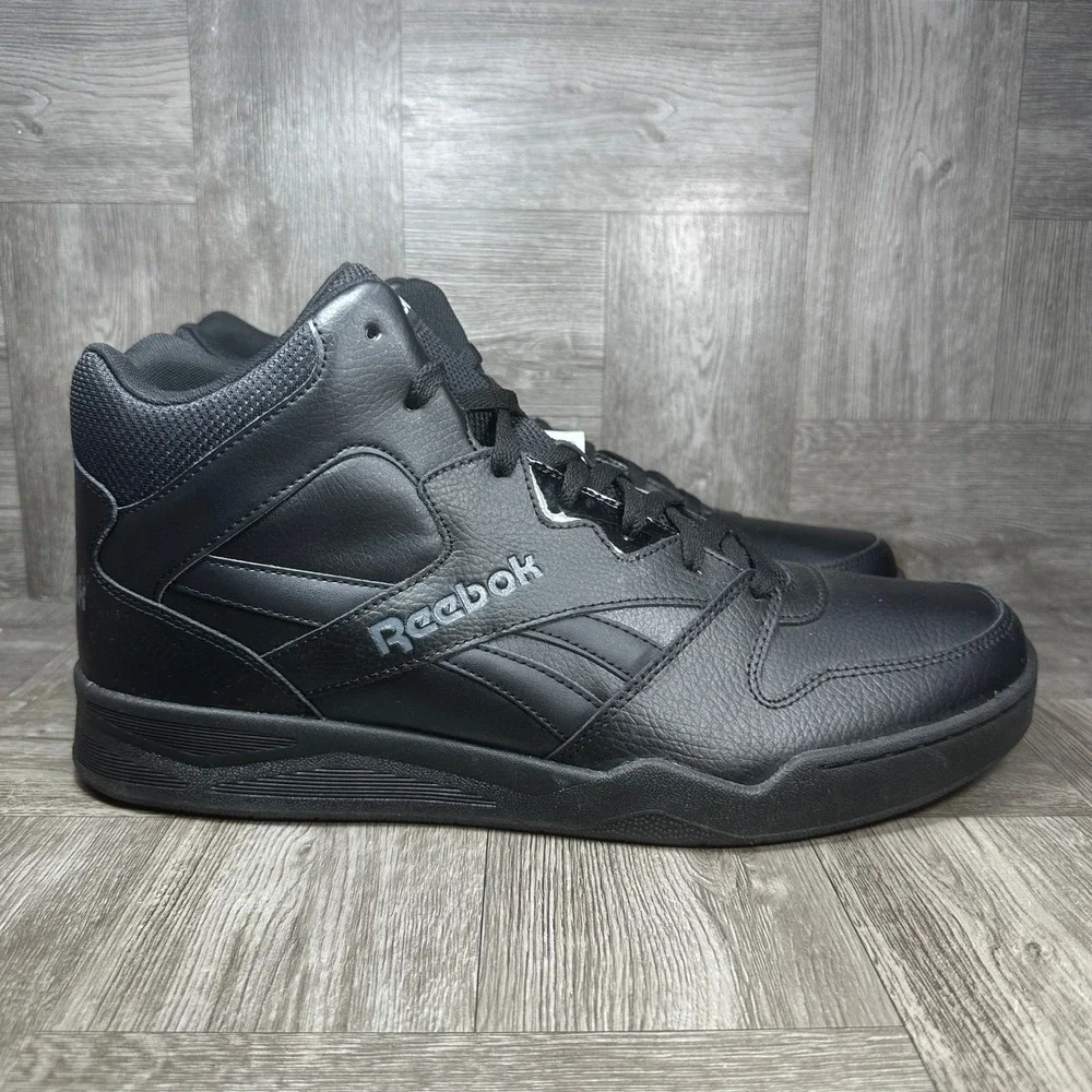 Reebok Royal BB4500H2 Basketball Mens 15 Black High Top Leather NEW